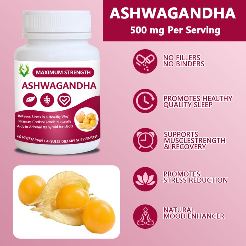 Organic Ashwagandha Capsules Factory - Withanolides Stress Relief