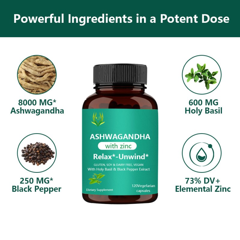 Organic Ashwagandha Capsules Manufacturer - Zinc Black Pepper Sleep