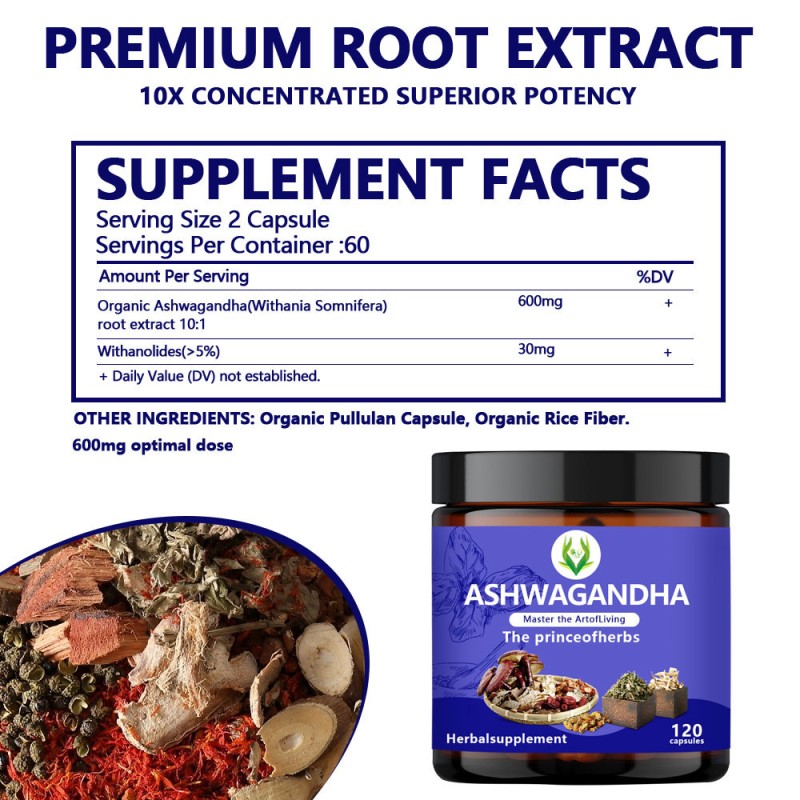 Ashwagandha Capsules Supplier - Herb Withanolides Immune