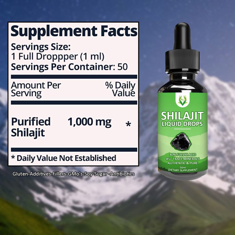 Pure Shilajit Drops Manufacturer - 50ml Energy Boost Immune