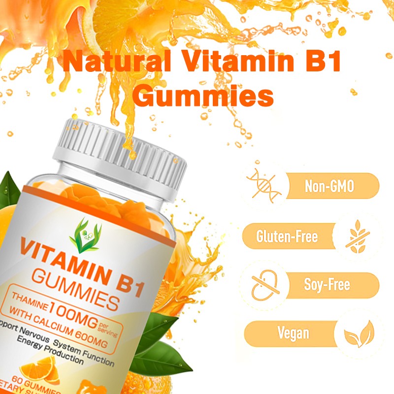 Vitamin B1 Gummies Manufacturer - 100mg Thiamine Calcium