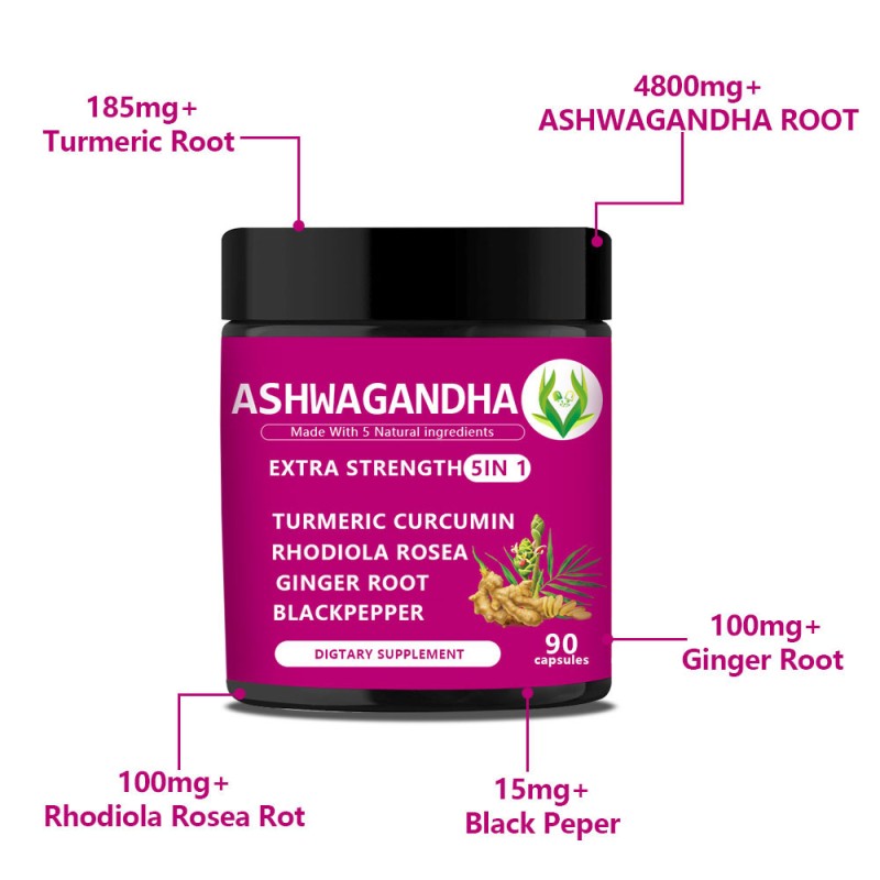 Organic Ashwagandha Capsules Supplier - 5 in 1 Immune Boost
