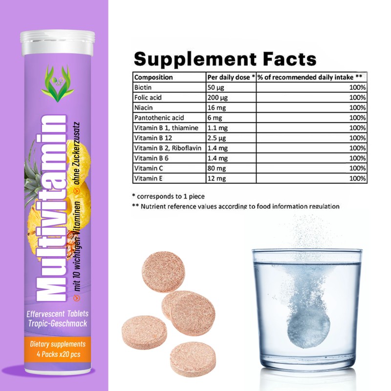 Multivitamin Effervescent Tablets Supplier - 10 Vitamins Metabolism