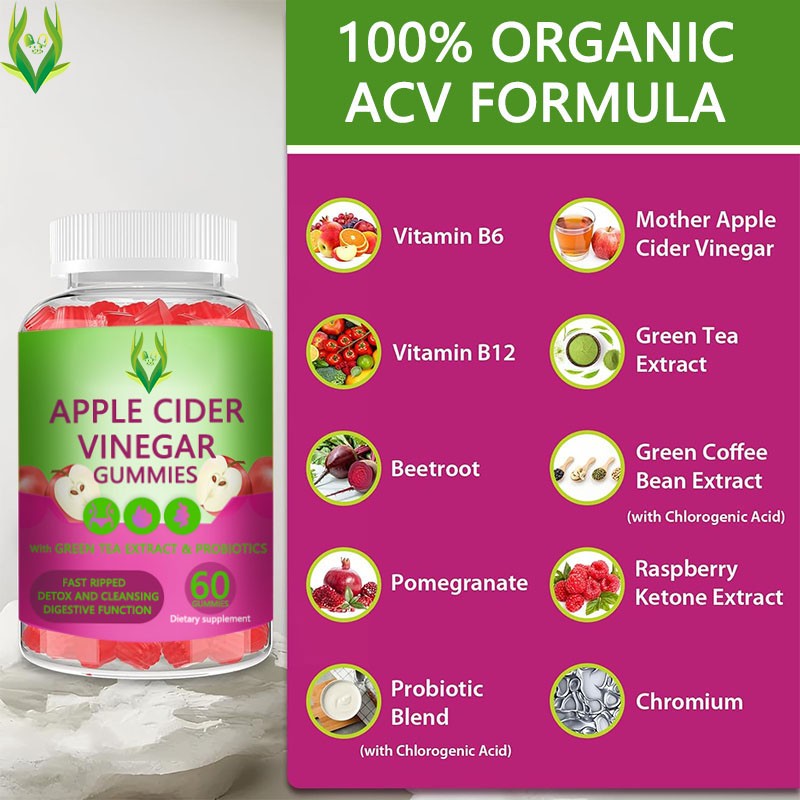 Apple Cider Vinegar Gummies Supplier - Green Tea Probiotics Detox