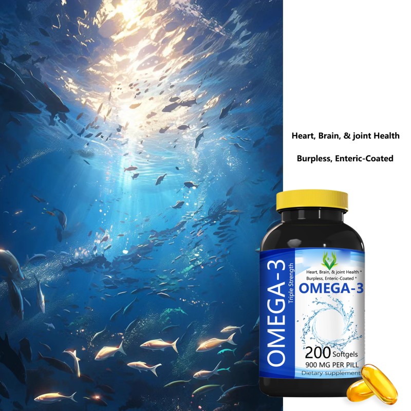 Omega 3 Softgels Factory - Triple Strength Brain Heart