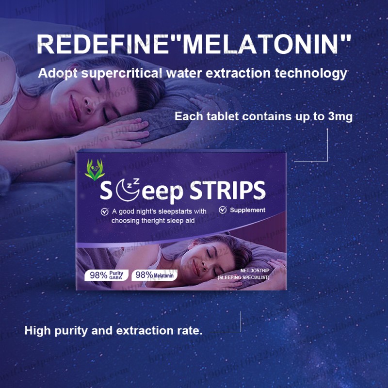Sleep Strips Supplement Factory - Vitamin B6 Melatonin Mint