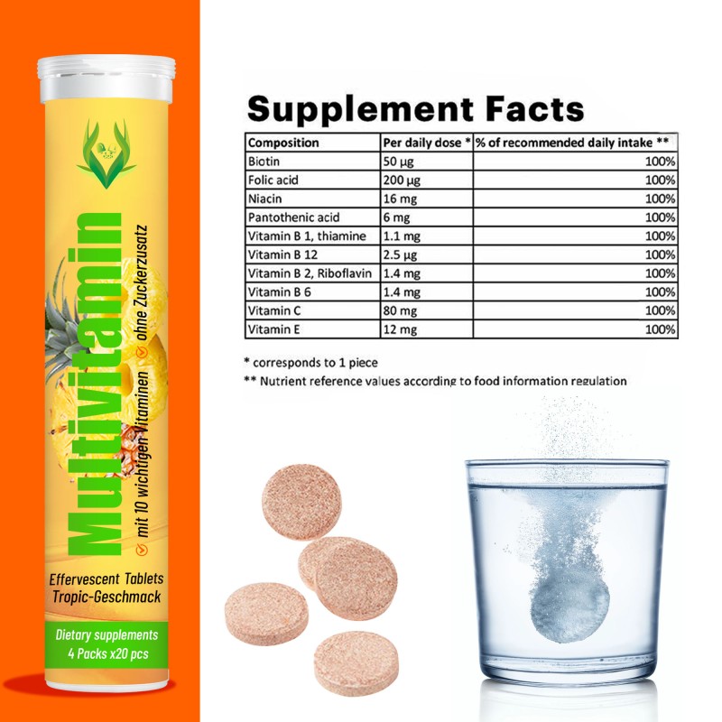 Collagen Effervescent Tablets Supplier - Vitamin E C Biotin