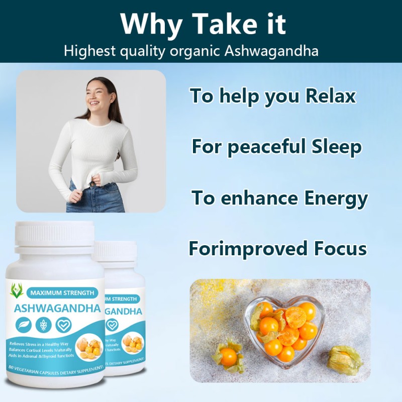 Ashwagandha Root Capsules Supplier - Withanolides Sleep Mood