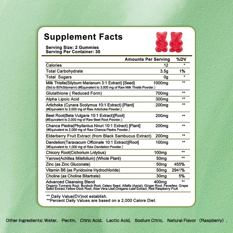 Liver Detox Gummies Factory - Milk Thistle Digestion Support