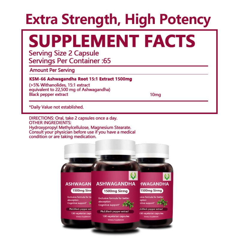 Ashwagandha Root Capsules Factory - Black Pepper Cognition