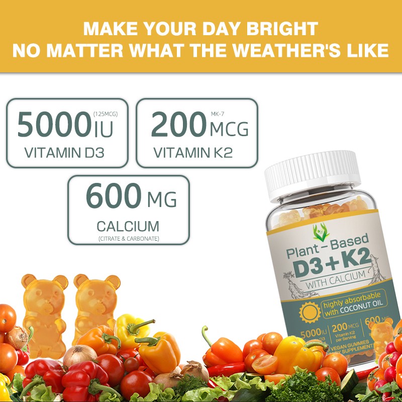 Vitamin D3 K2 Gummies Manufacturer - Calcium Bone Joint
