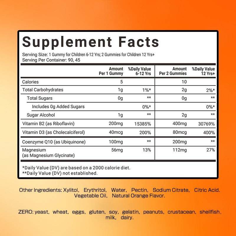 Vitamin B2 Gummies Factory - 400mg D3 Coenzyme Q10