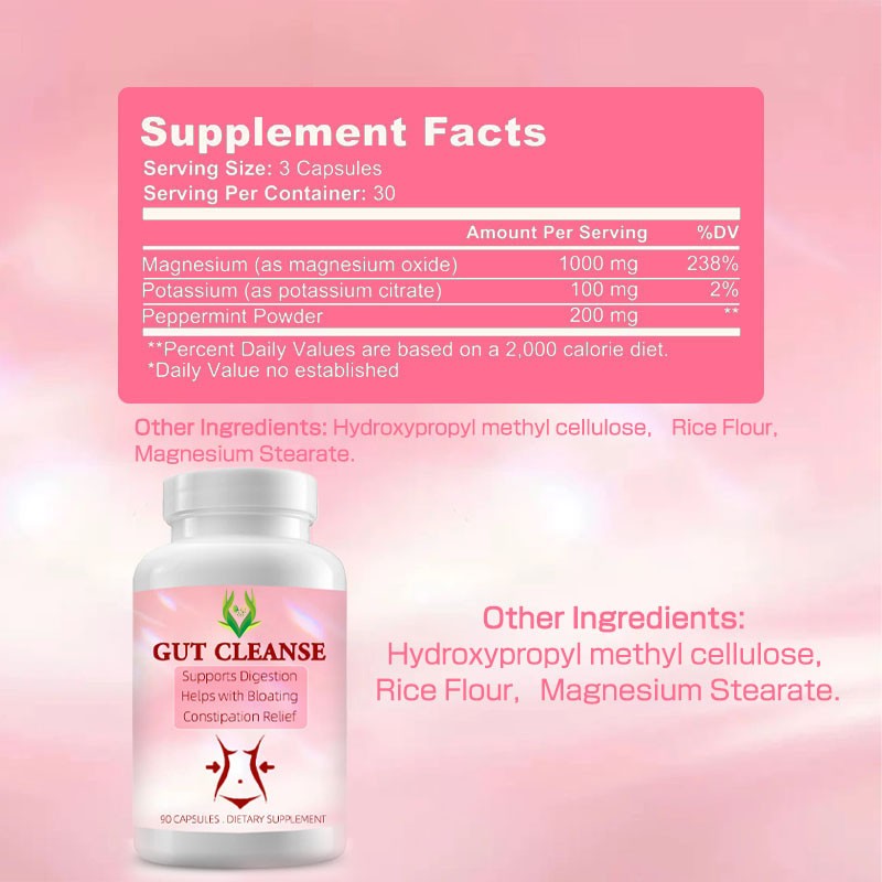 Gut Cleanse Capsules Supplier - Magnesium Peppermint Comfort