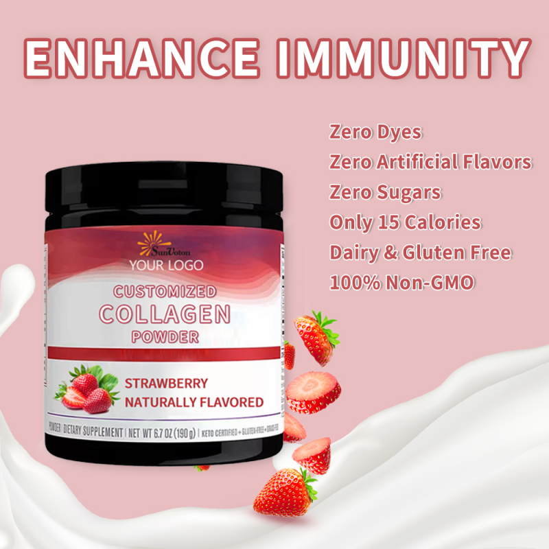 Collagen Powder Supplier - OEM Strawberry Flavor Whitening
