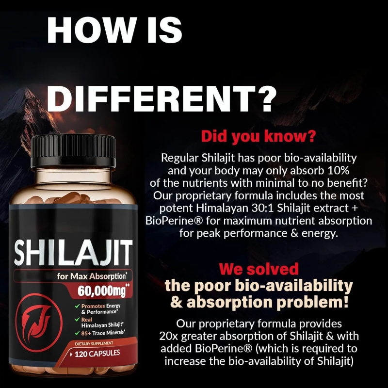 Shilajit Capsules Factory - Herbal Extract Ashwagandha Shilajit Supplement