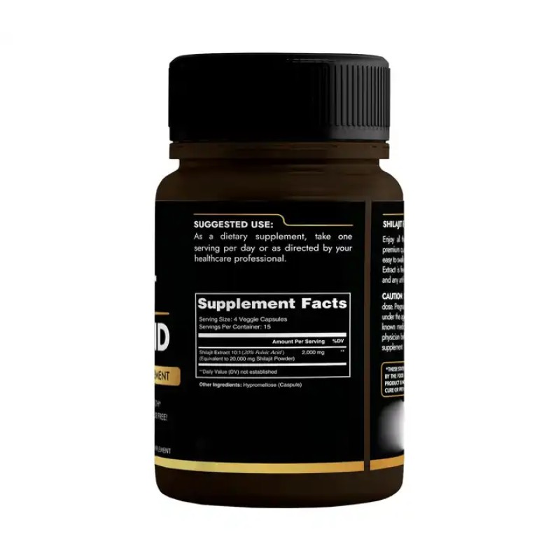 Shilajit Capsules Factory - Herbal Supplement Resin Pure Himalayan Natural