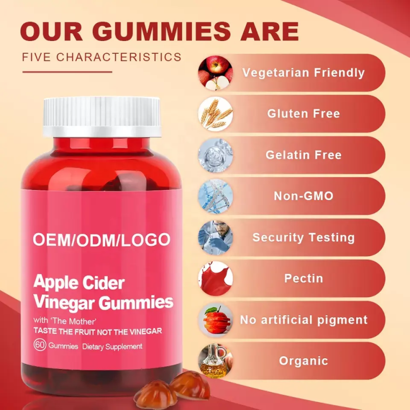 Apple Cider Vinegar Gummies Supplier - Organic Digestive Health Support 60 Vegan