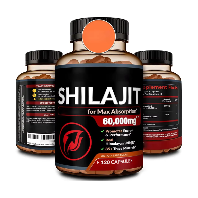 Shilajit Capsules Factory - Herbal Extract Ashwagandha Shilajit Supplement