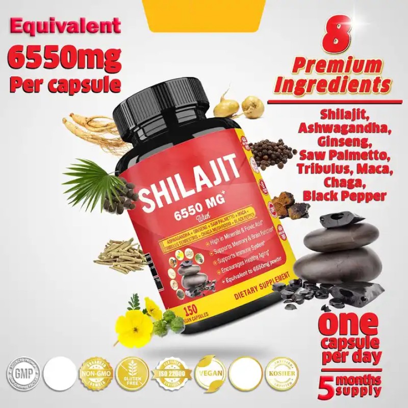 Shilajit Capsules Supplier - Natural Extract for Men Ashwagandha Saw Palmetto
