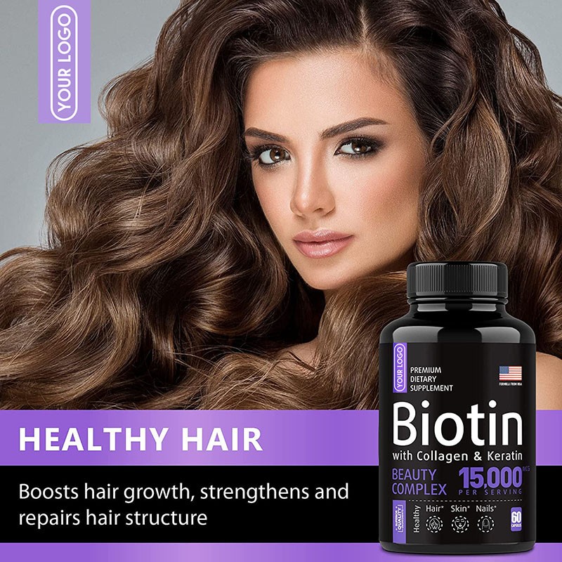 Biotin Capsules Factory - Factory Price Hair Skin Nails Vitamins