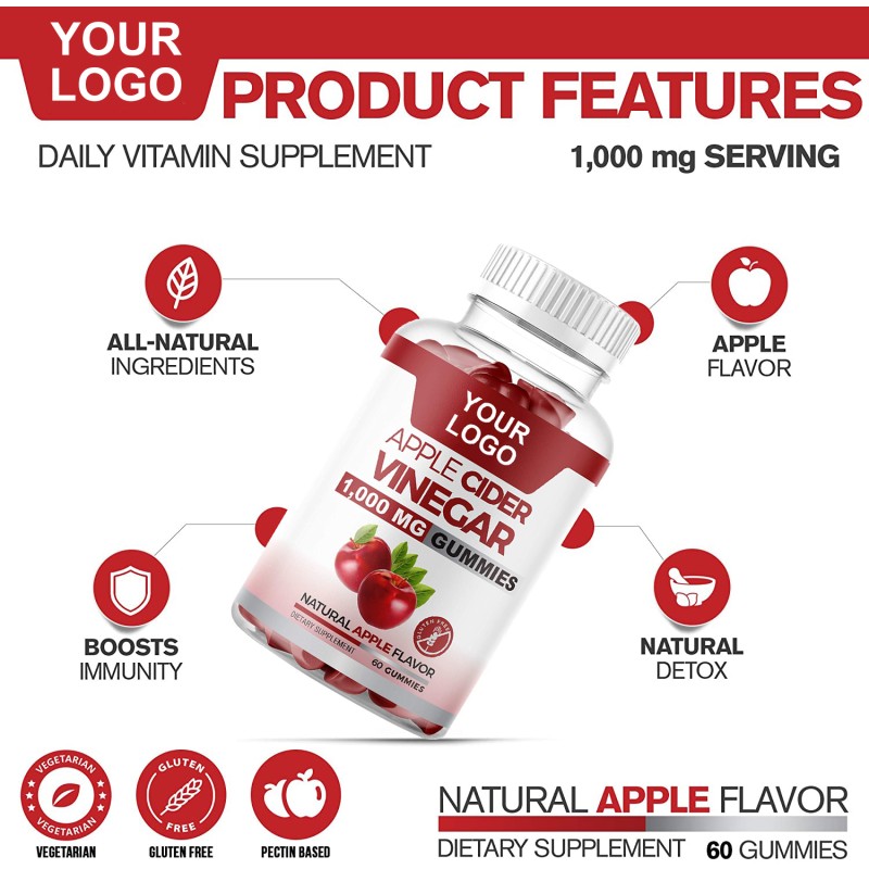 Apple Cider Vinegar Gummies Supplier - Best Supplement Healthy Vitamin Candy