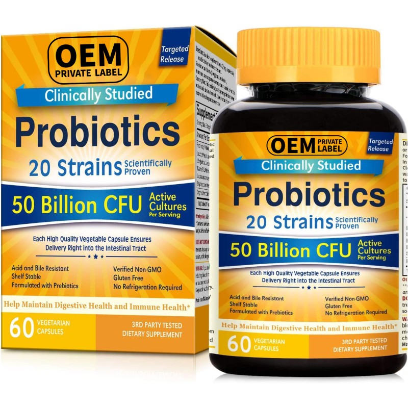 Probiotics Capsules Supplier - 50 Billion CFU Antioxidant