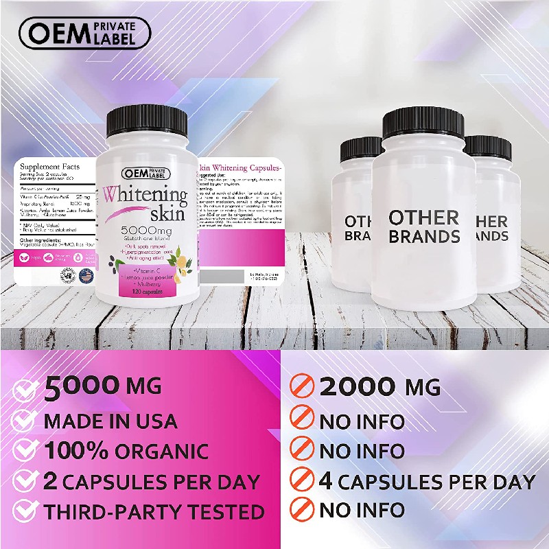 Green Fruit Capsules Supplier - 120-Capsule Skin Whitening