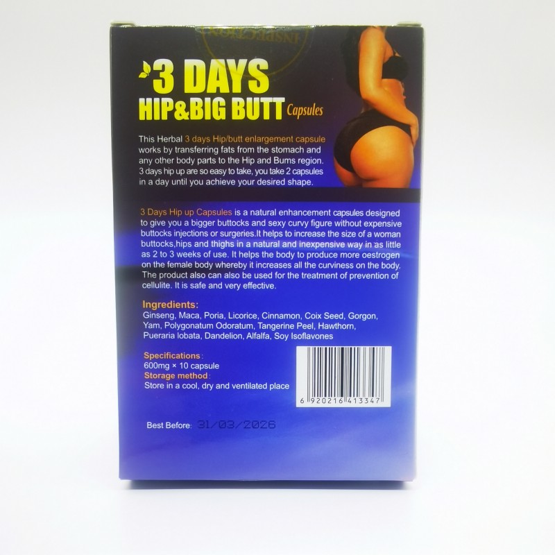Hip Enhancement Capsules Supplier - Maca Pills Fast Effect 3 Days