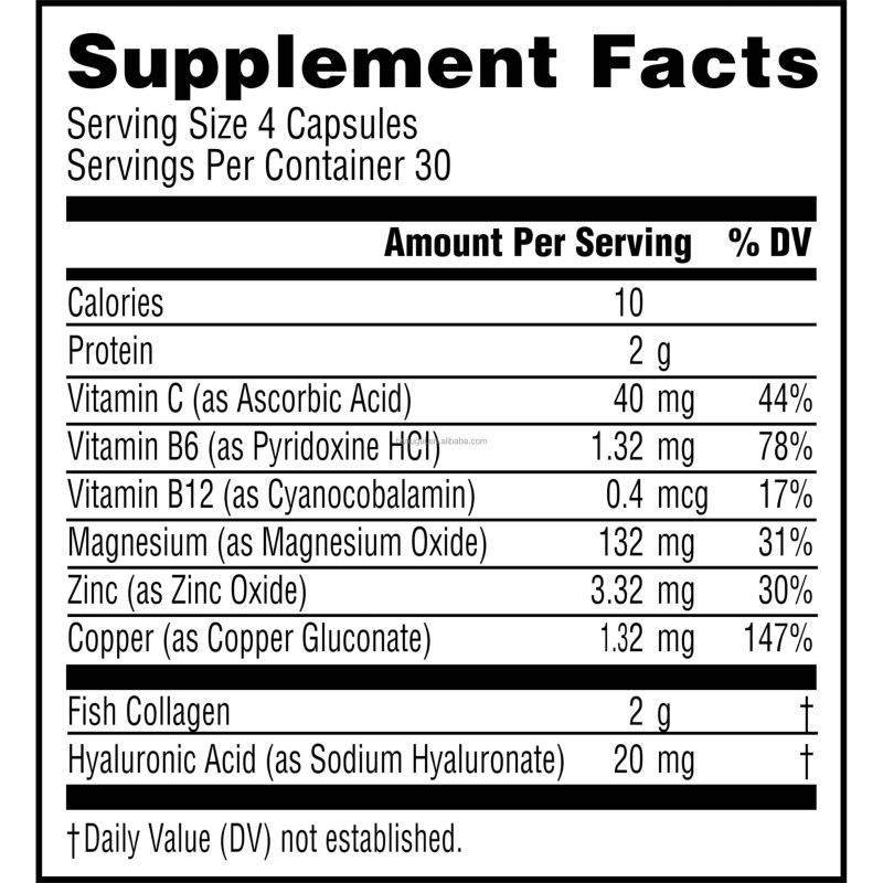 Marine Collagen Supplement Factory - Hyaluronic Acid Hair Skin