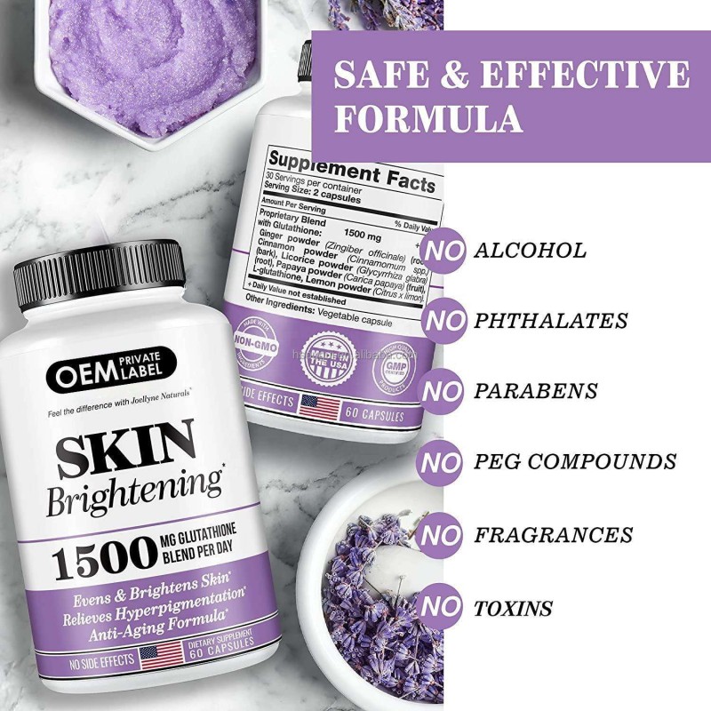 Skin Care Capsules Factory - 1500mg L-Glutathione Blend