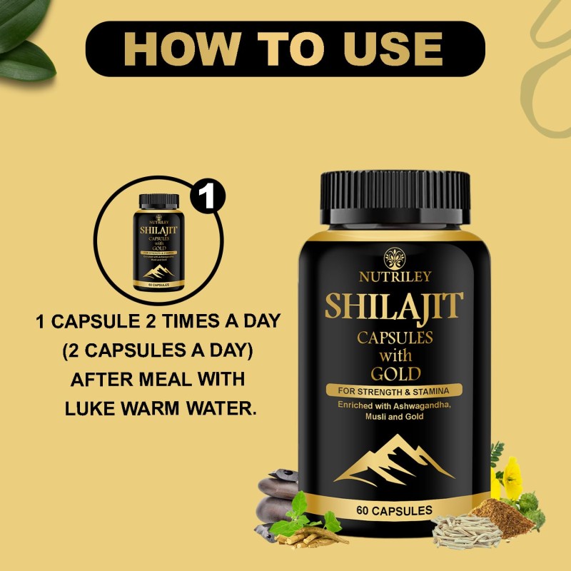 Shilajit Capsules Supplier - Gold 60 Count Energy Stamina