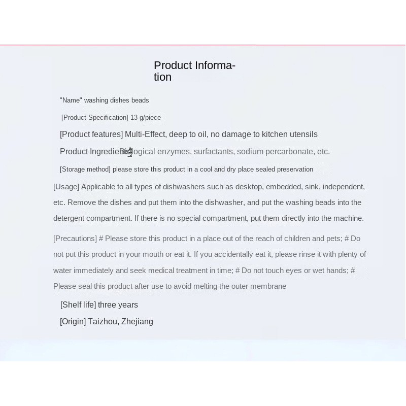 Dishwasher Pods Factory - Solid Disposable Gel Liquid Shapes Kitchen Detergent