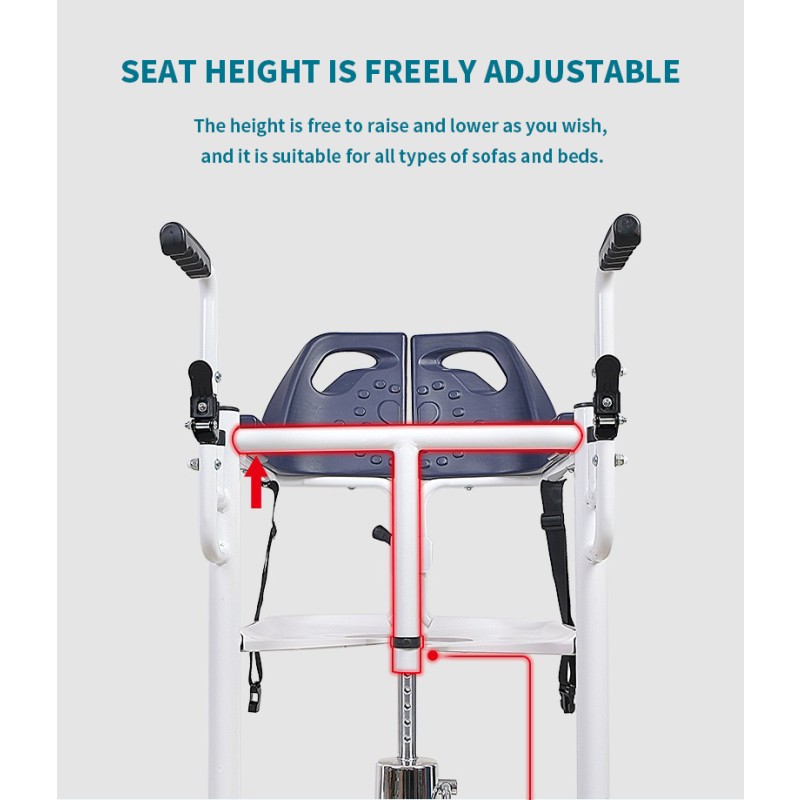 Patient Lift Supplier - Manual Folding Mobile Bathroom Transfer Wheelchair