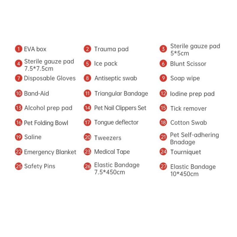 Pet First Aid Kit Factory - Wholesale EVA Bag for Dog Cat Outdoor Emergency