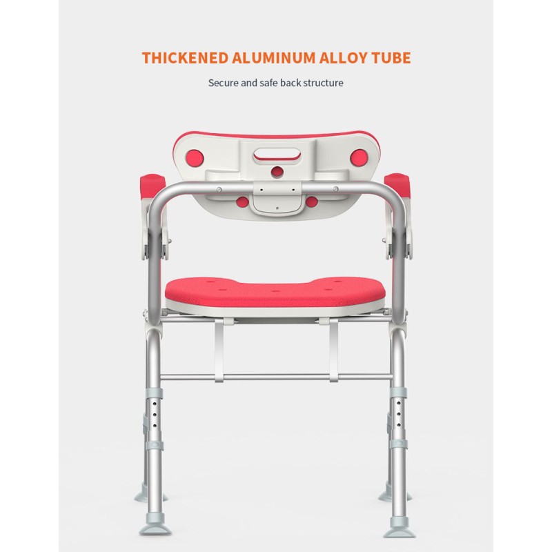 Shower Chair Manufacturer - Aluminum Folding Anti-slip Adjustable Height for Elderly