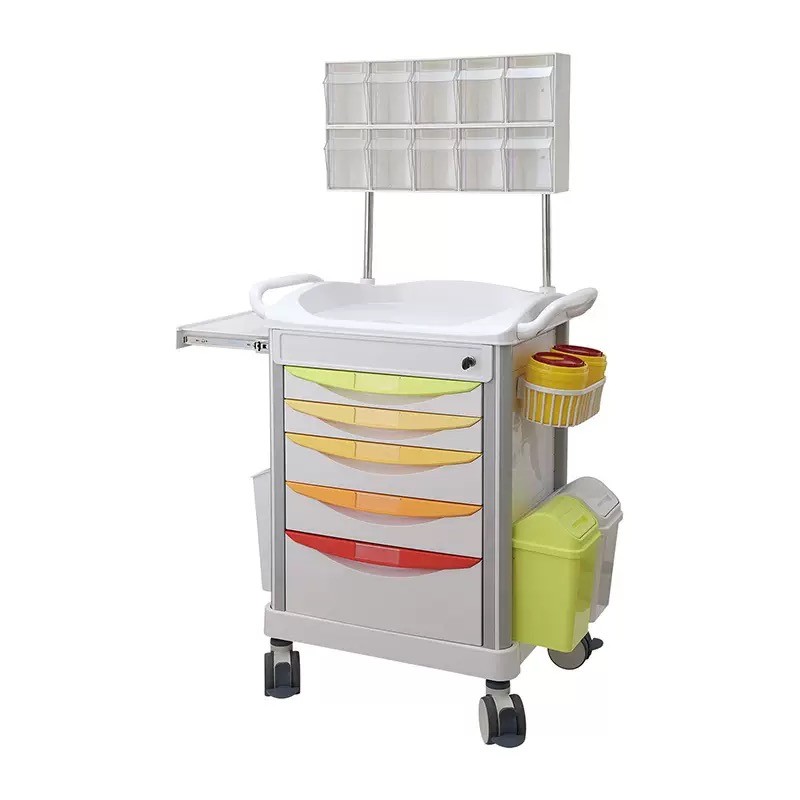 Medical Trolley Factory - OEM ABS Plastic Veterinary Cart with Drawers