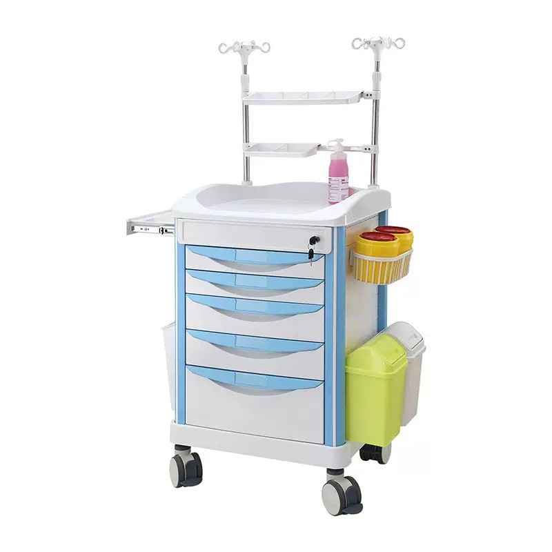 Medical Trolley Factory - OEM ABS Plastic Veterinary Cart with Drawers