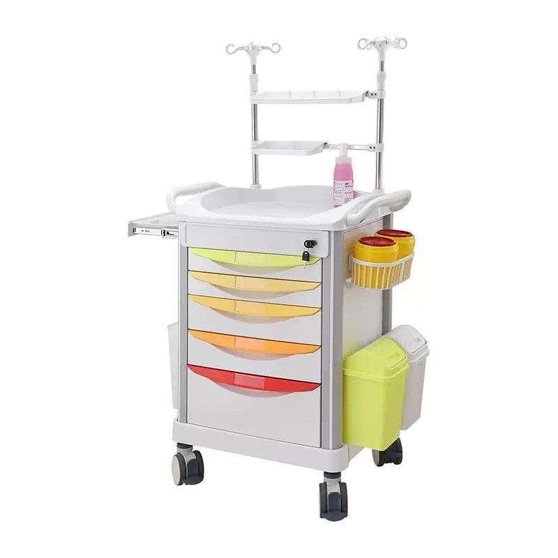 Medical Trolley Factory - OEM ABS Plastic Veterinary Cart with Drawers