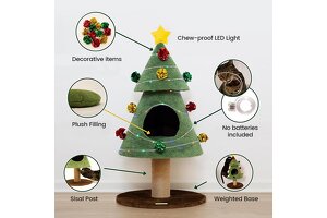 ULinkC Christmas-Themed Cat Tree: Elevate Your Pet Brand with Top-Tier OEM/ODM Solutions