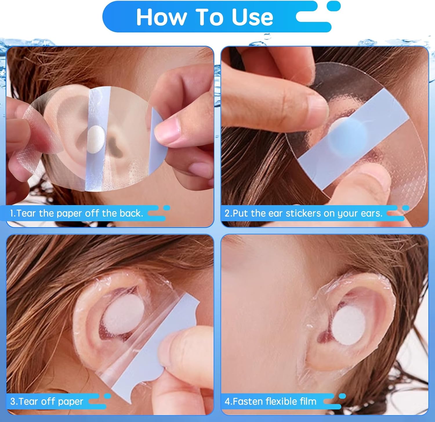 Waterproof ear stickers