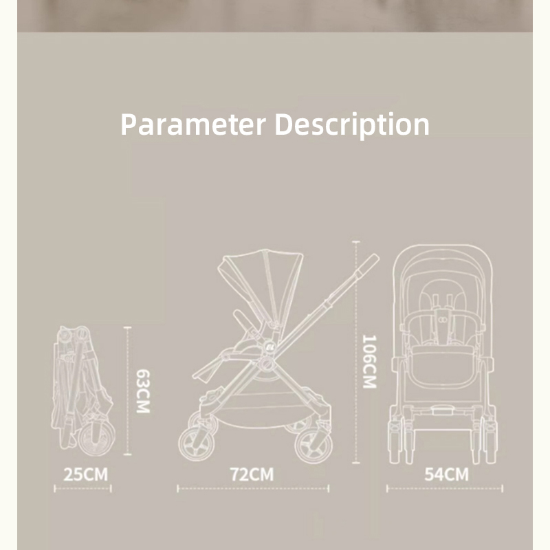 4-wheel universal baby stroller