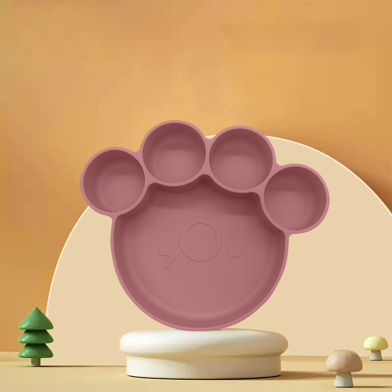 Silicone baby plates