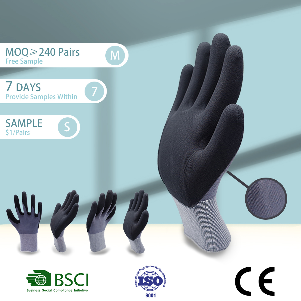 Nitrile coated gloves