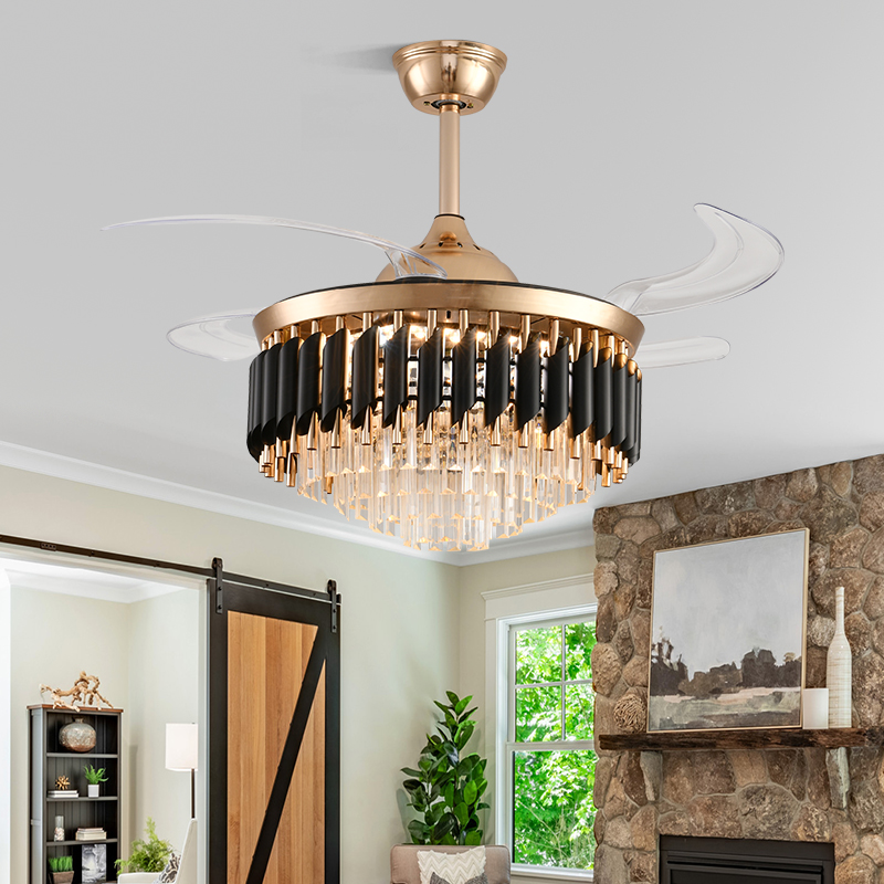 Crystal luxury fan light