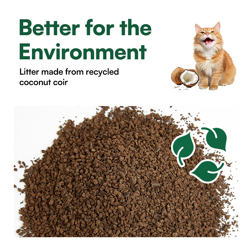 Coconut shell cat litter